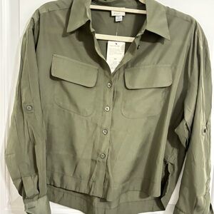 a new day Olive Button Down Shirt